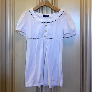 white burberry blouse